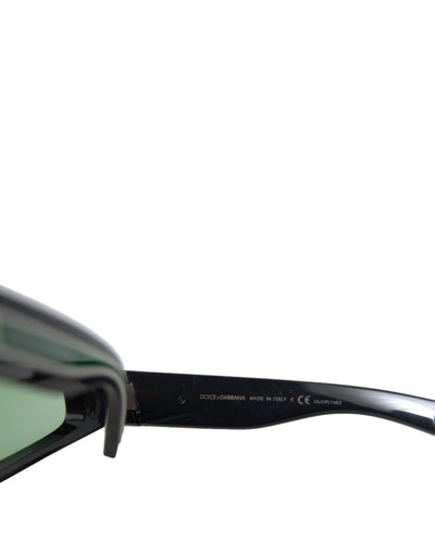 Black Acetate Frame Green Lens DG6161 Sporty Sunglasses