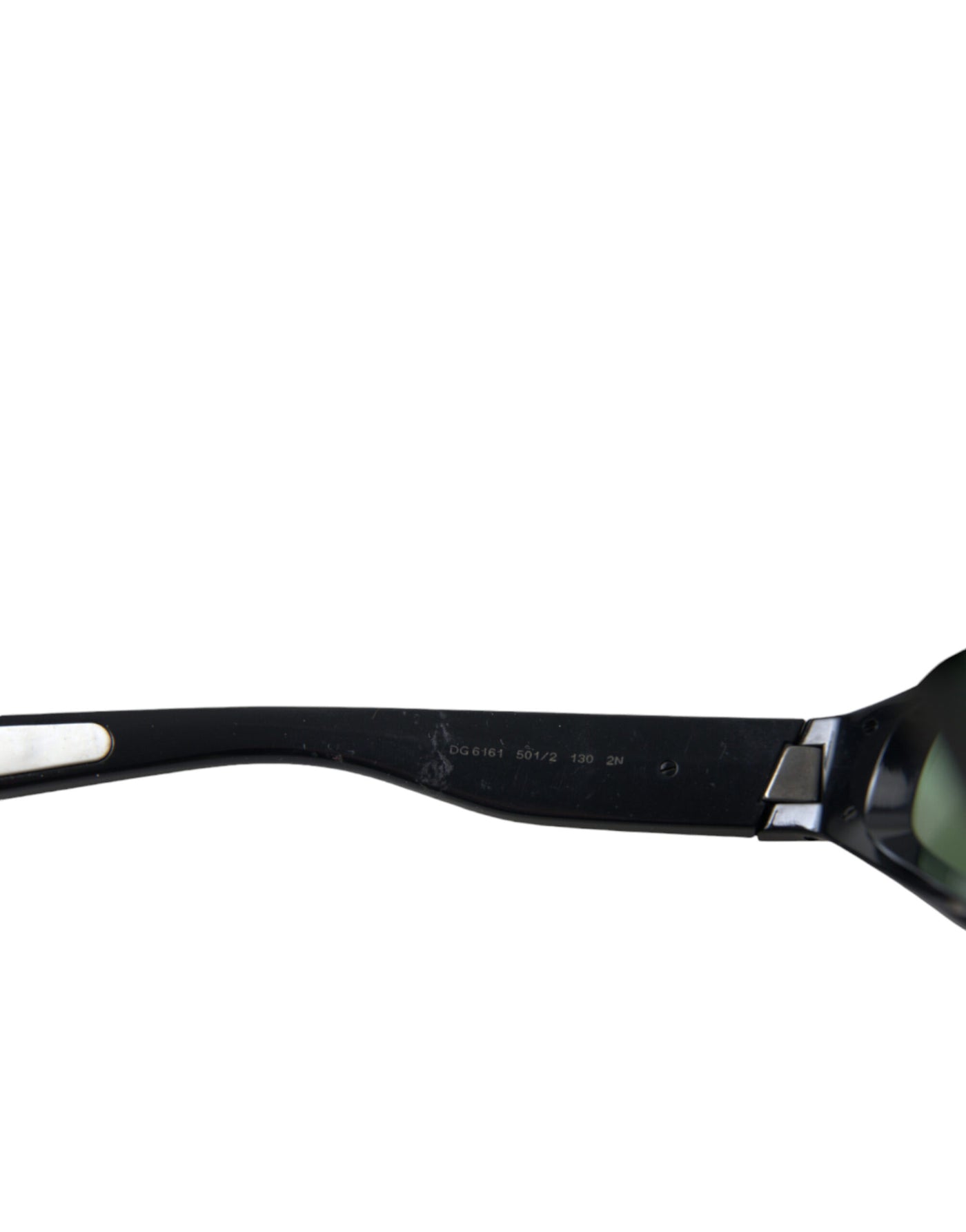 Black Acetate Frame Green Lens DG6161 Sporty Sunglasses