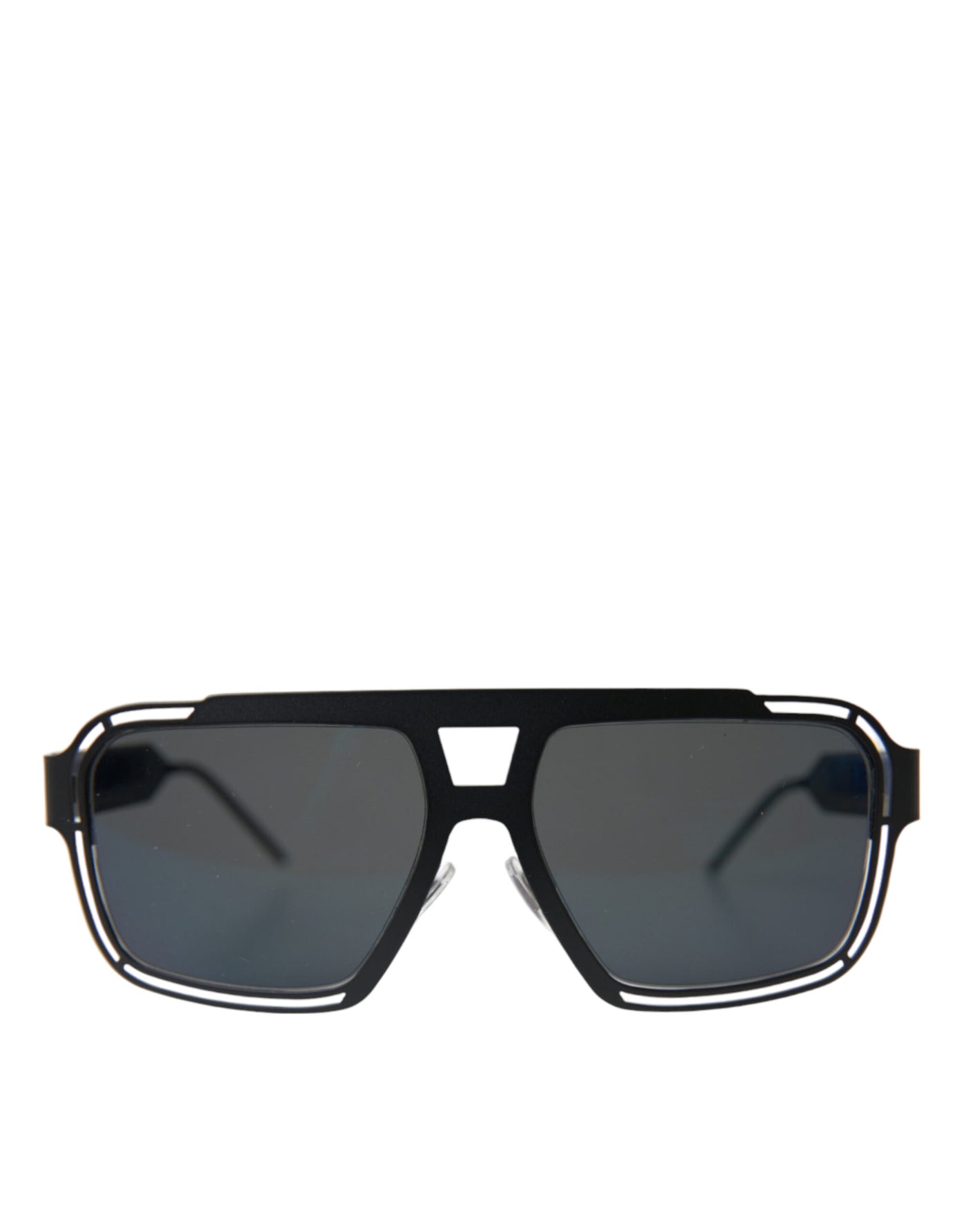 Matte Black DG2270 Logo Navigator Metal Frame Sunglasses