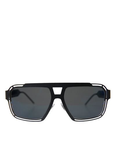 Matte Black DG2270 Logo Navigator Metal Frame Sunglasses