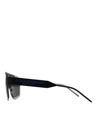 Matte Black DG2270 Logo Navigator Metal Frame Sunglasses