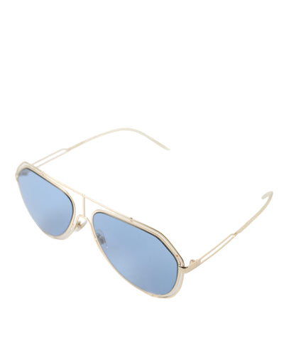 Gold Metal Frame Blue Lenses DG2176 Aviator Sunglasses