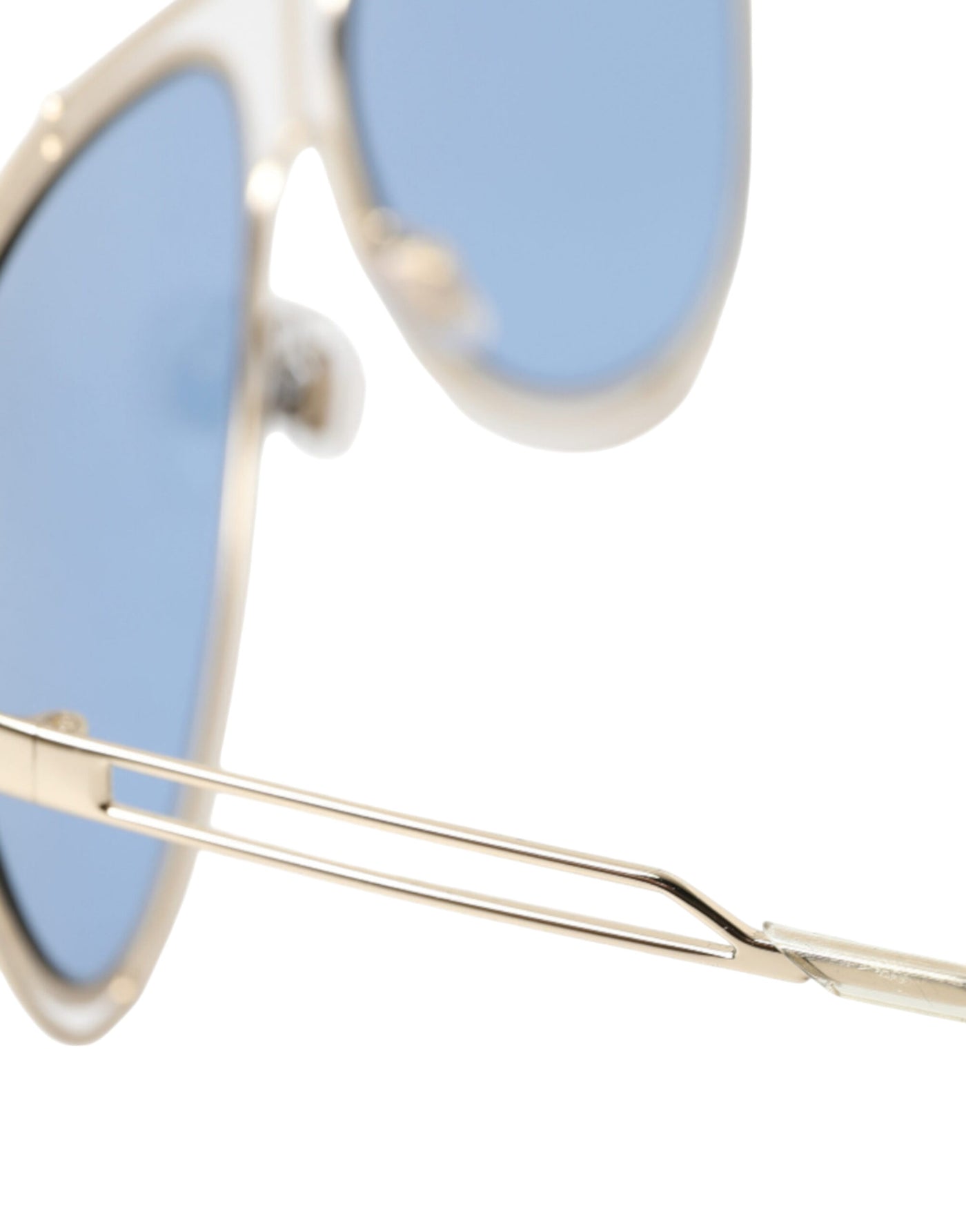 Gold Metal Frame Blue Lenses DG2176 Aviator Sunglasses