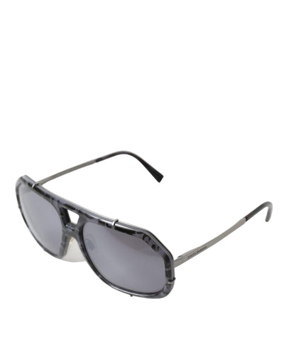 Black Camo Metal Frame Matte Mirror Lens DG2167 Sunglasses