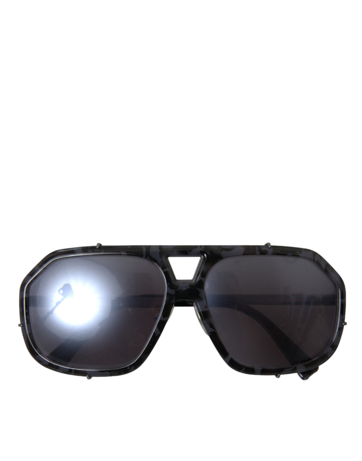 Black Camo Metal Frame Matte Mirror Lens DG2167 Sunglasses