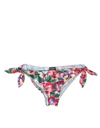 Multicolor Floral Swimwear Bottom Beachwear Bikini