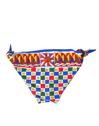 Multicolor Carretto Bottom Swim Beachwear Bikini