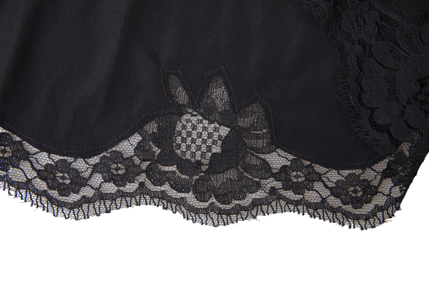 Black Lace Silk Sleepwear Camisole Top Underwear