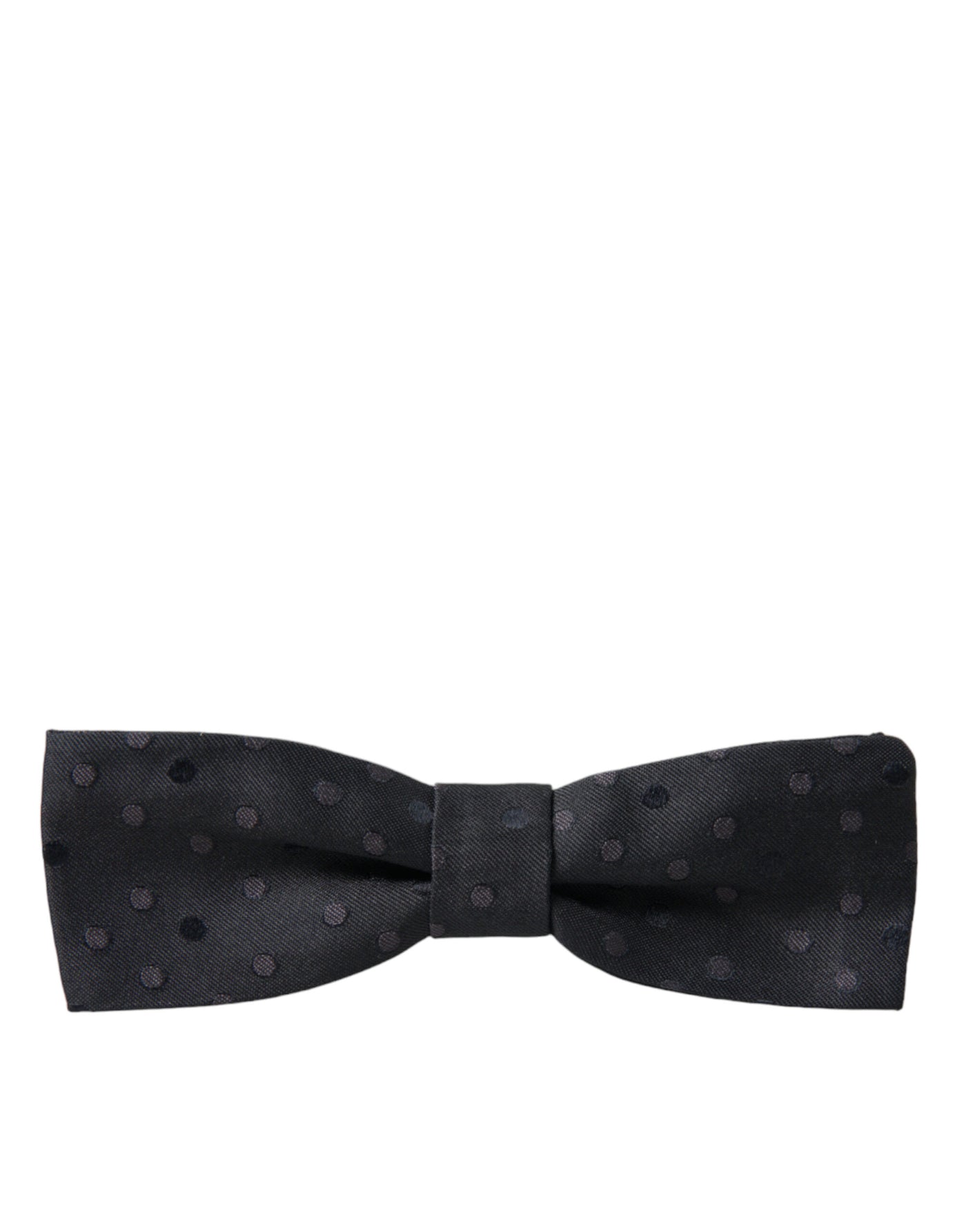 Gray Polka Dot Silk Adjustable Neck Men Papillon Bow Tie