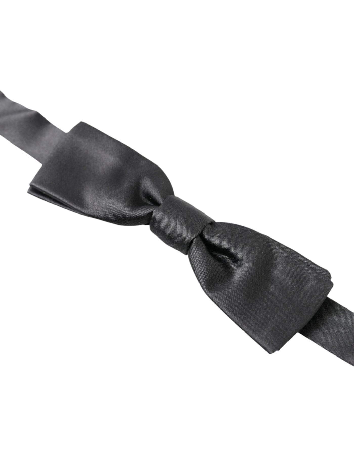 Dark Gray Silk Adjustable Neck Men Papillon Bow Tie