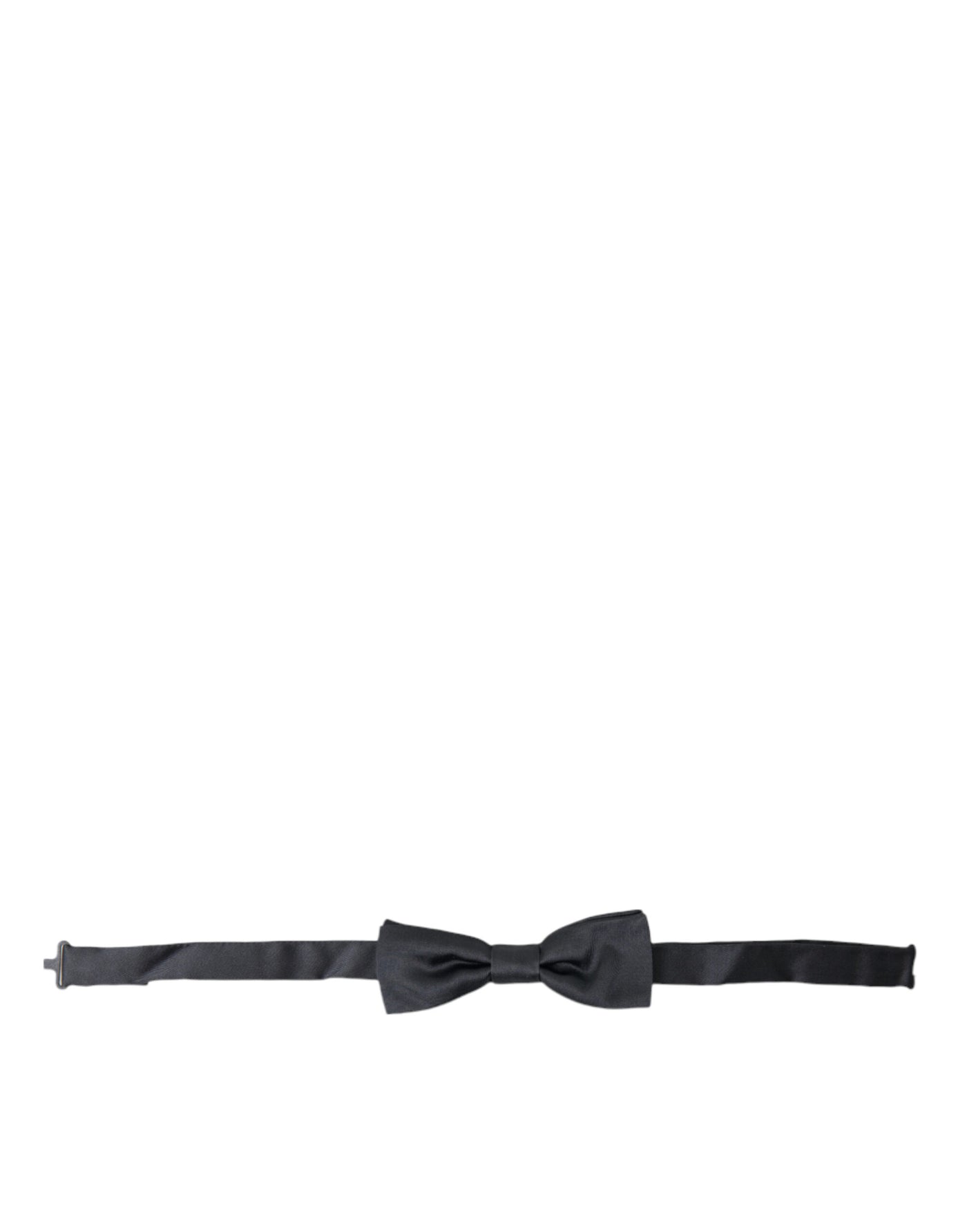 Dark Gray Silk Adjustable Neck Men Papillon Bow Tie