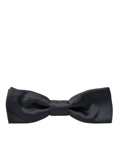 Dark Gray Silk Adjustable Neck Men Papillon Bow Tie