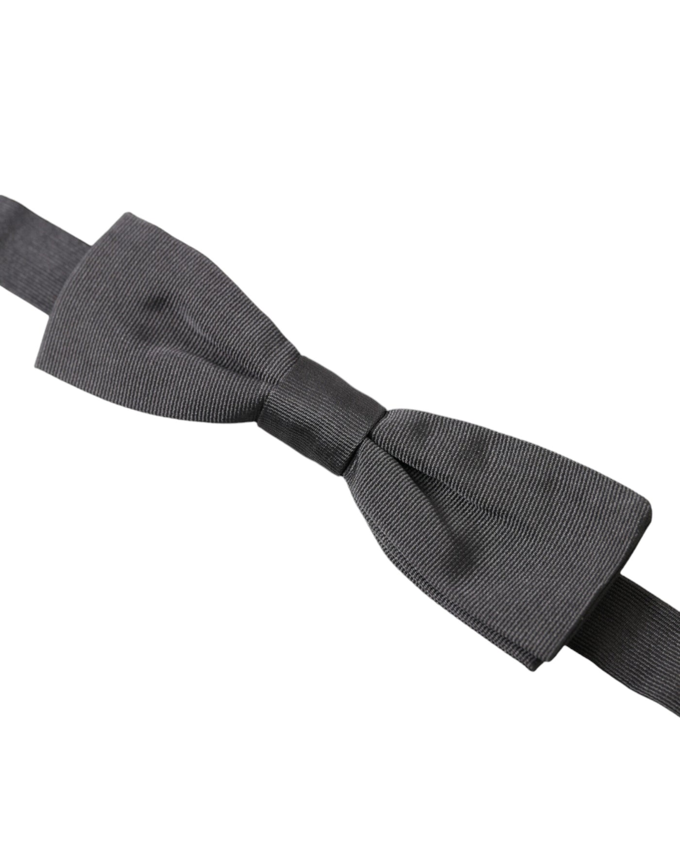 Dark Gray Silk Adjustable Neck Men Papillon Bow Tie