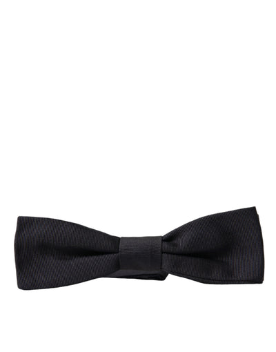 Black Silk Adjustable Neck Men Papillon Bow Tie