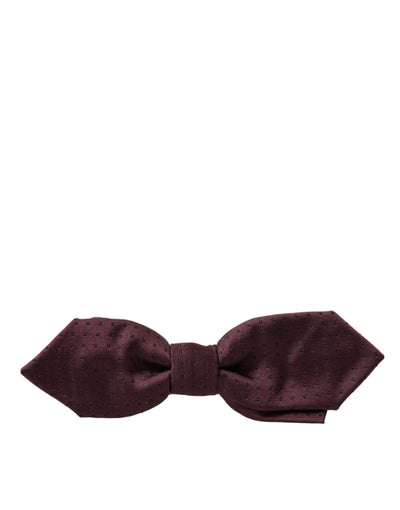 Red Bordeaux Silk Slim Adjustable Neck Papillon Bow Tie