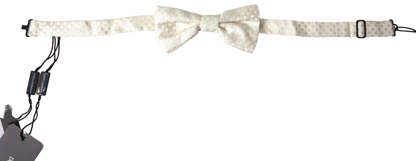 Ivory Fantasy Pattern Adjustable Neck Papillon Bow Tie