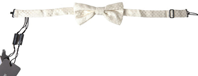 Ivory Fantasy Pattern Adjustable Neck Papillon Bow Tie