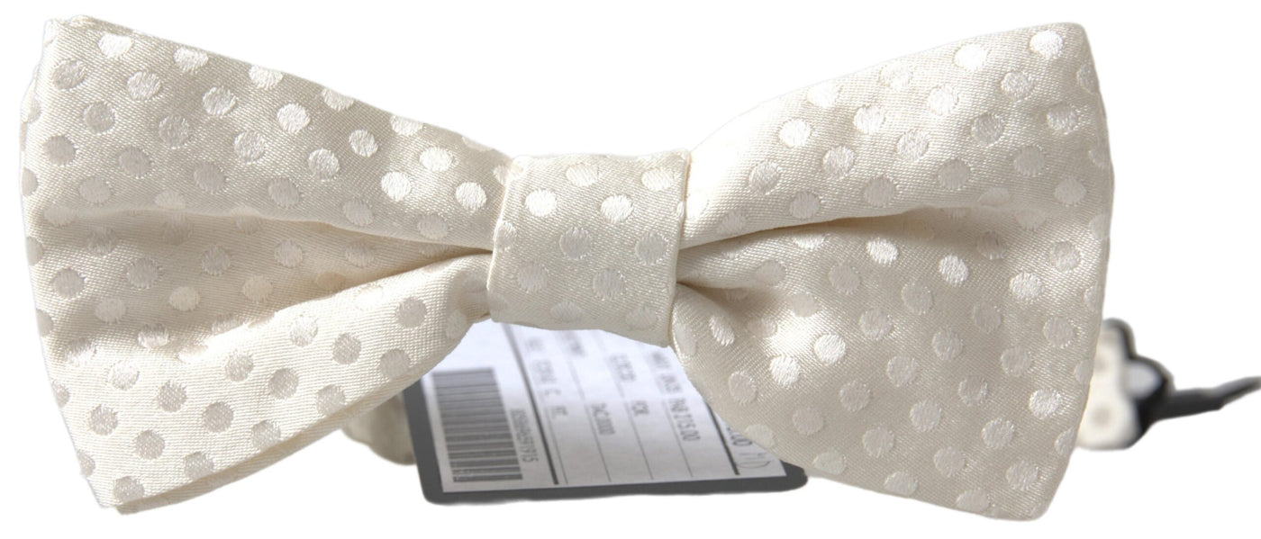 Ivory Fantasy Pattern Adjustable Neck Papillon Bow Tie