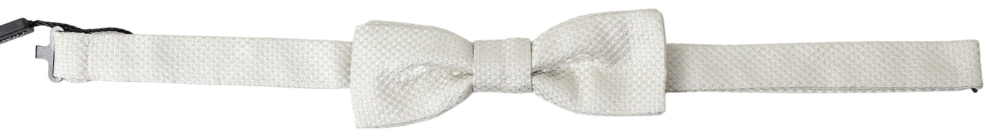 Ivory Silk Adjustable Neck Papillon Men Bow Tie