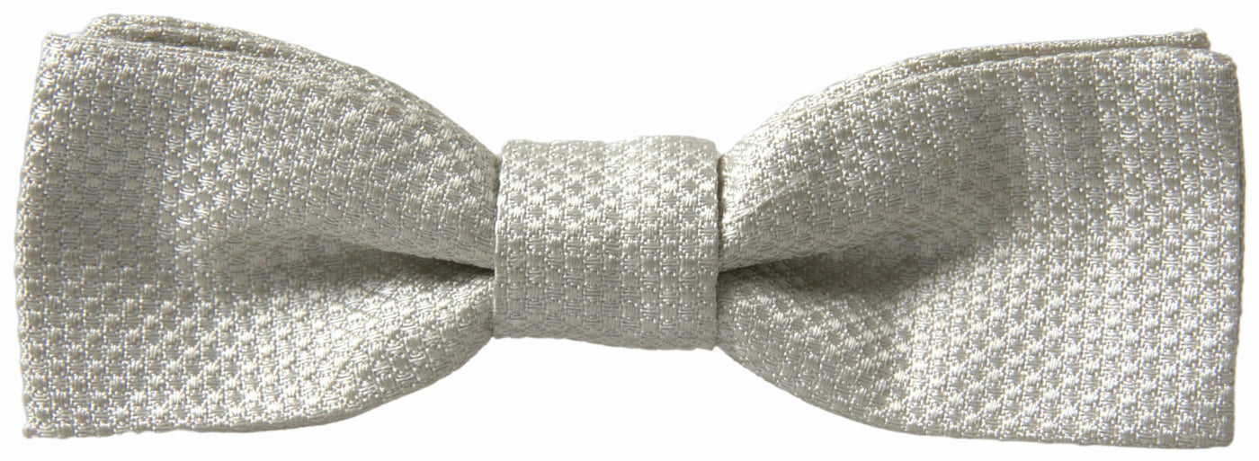 Ivory Silk Adjustable Neck Papillon Men Bow Tie