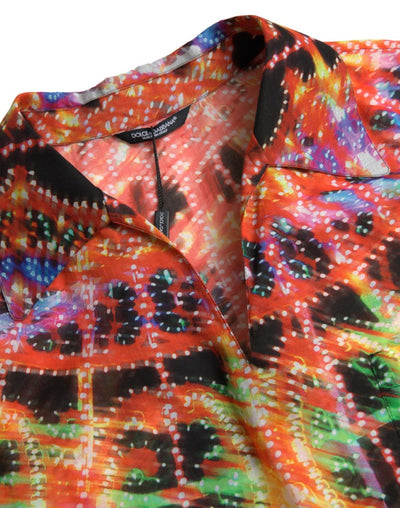 Multicolor Luminarie Print Men Cotton Shirt