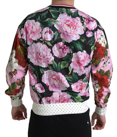 Pink Floral Roses Crewneck Top Sweater