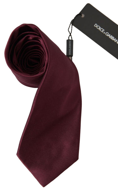 Red Satin Silk Classic Men Necktie Accessory Tie