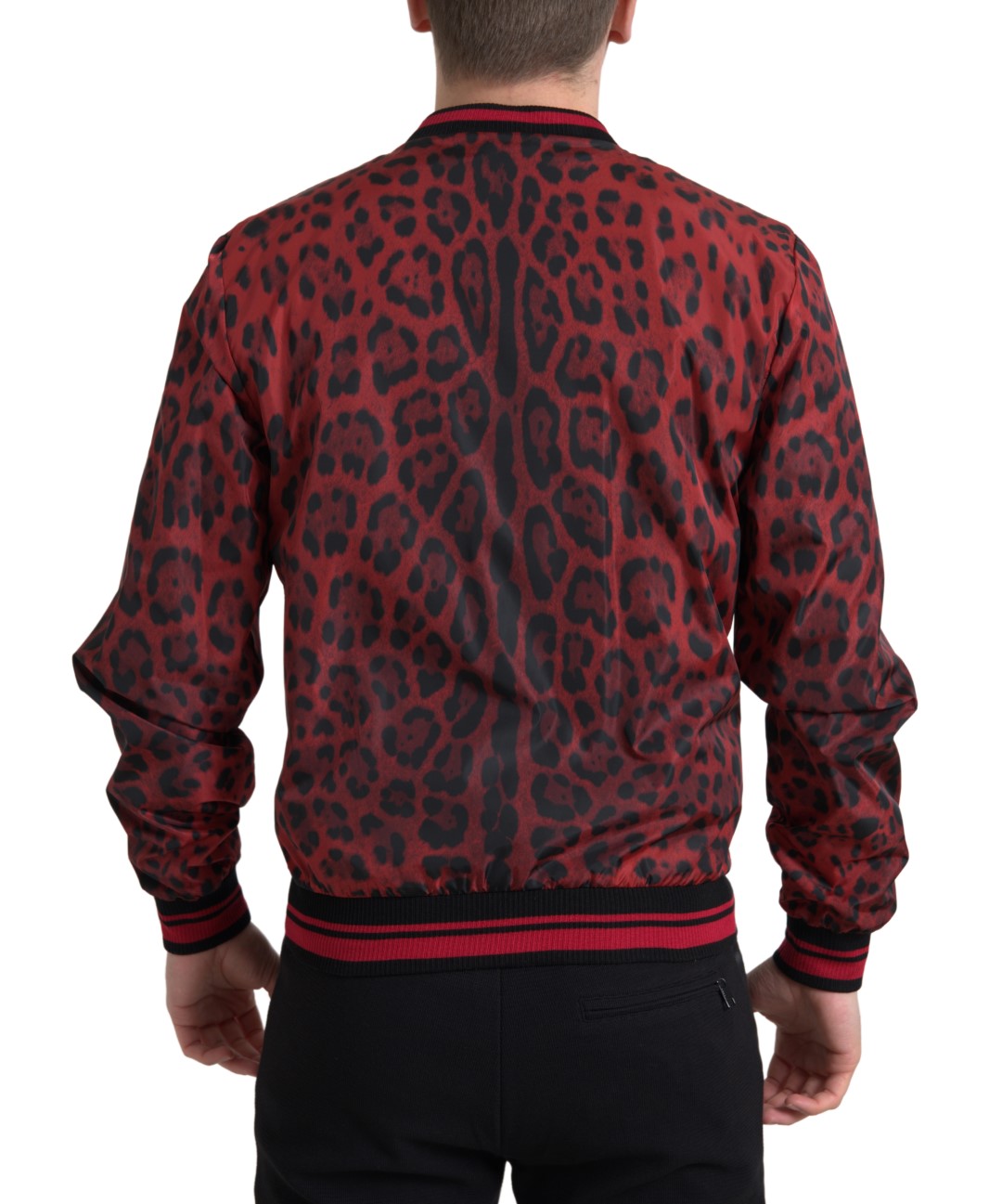 Red Leopard Bomber Short Coat Jacket