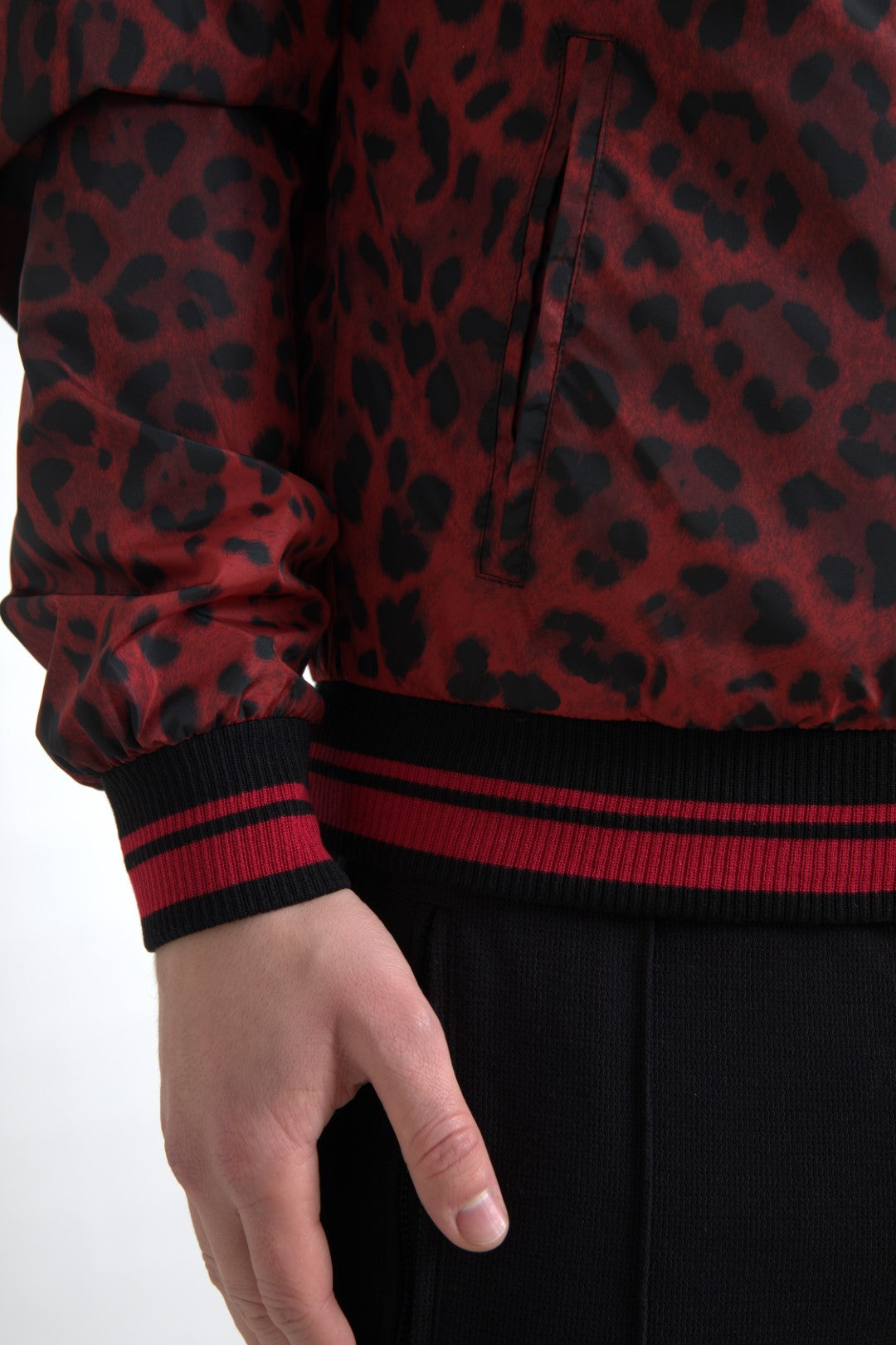 Red Leopard Bomber Short Coat Jacket