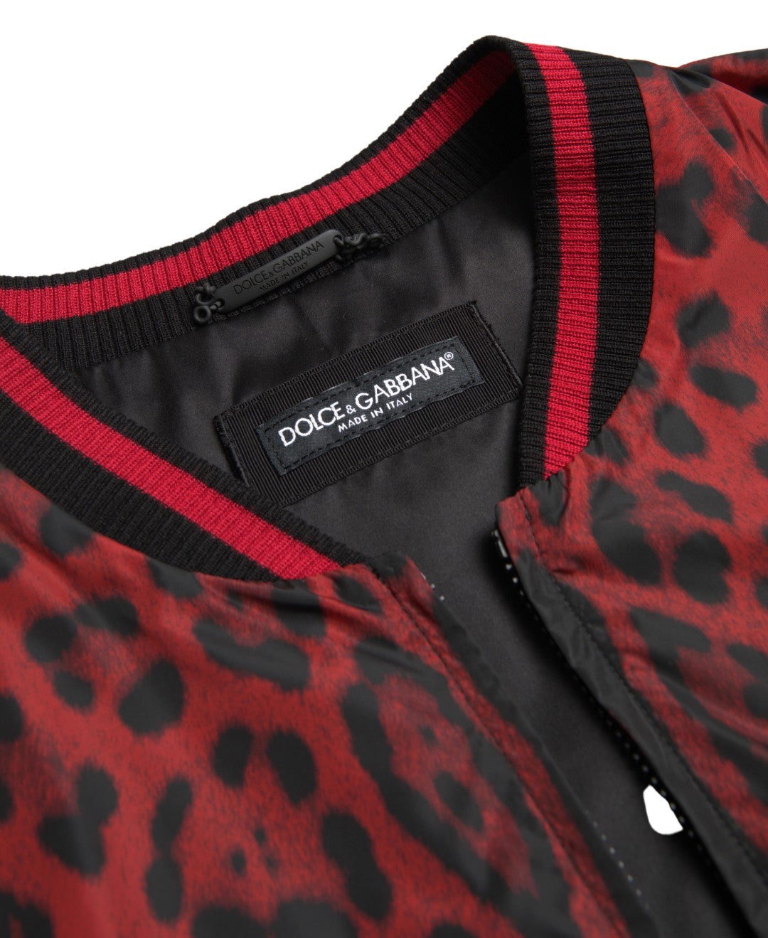 Red Leopard Bomber Short Coat Jacket