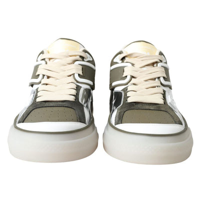 Green White Portofino Leather Sneakers Shoes