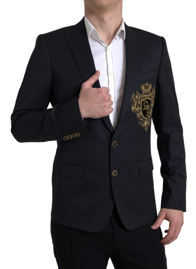 Dark Blue Logo Single Breasted MARTINI Blazer