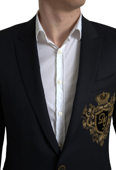 Dark Blue Logo Single Breasted MARTINI Blazer