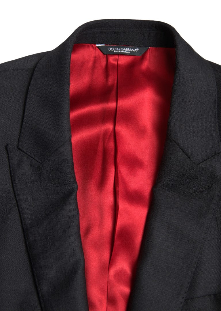 Black Logo Embroidery Single Breasted MARTINI Blazer