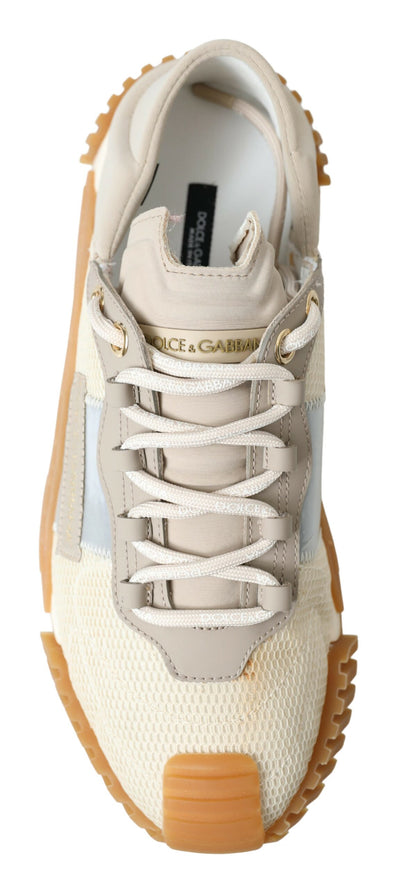 Beige Fabric Stretch Lace Up NS1 Sneakers