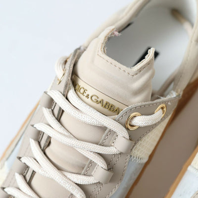 Beige Fabric Stretch Lace Up NS1 Sneakers