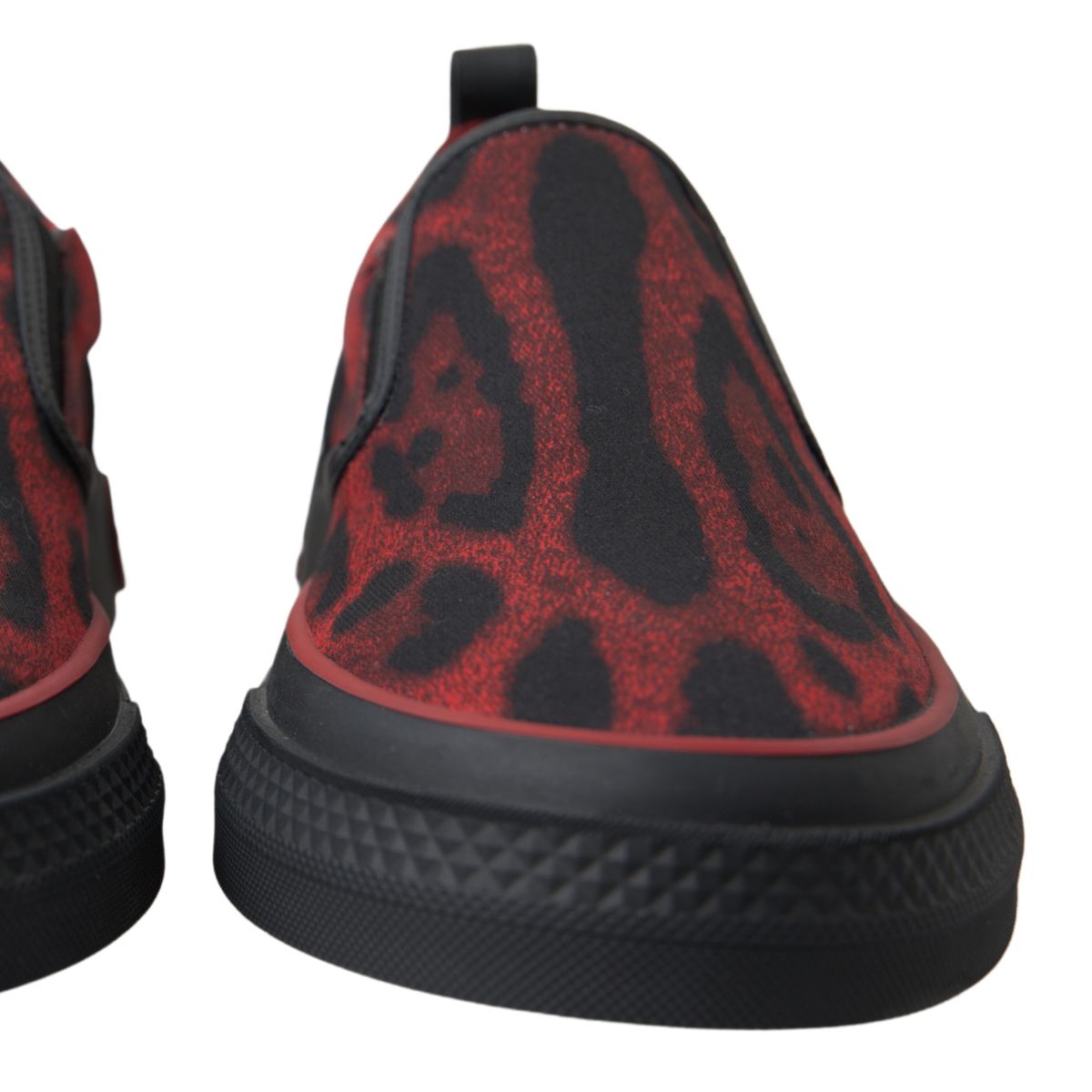 Red Black Leopard Loafers Sneakers Shoes