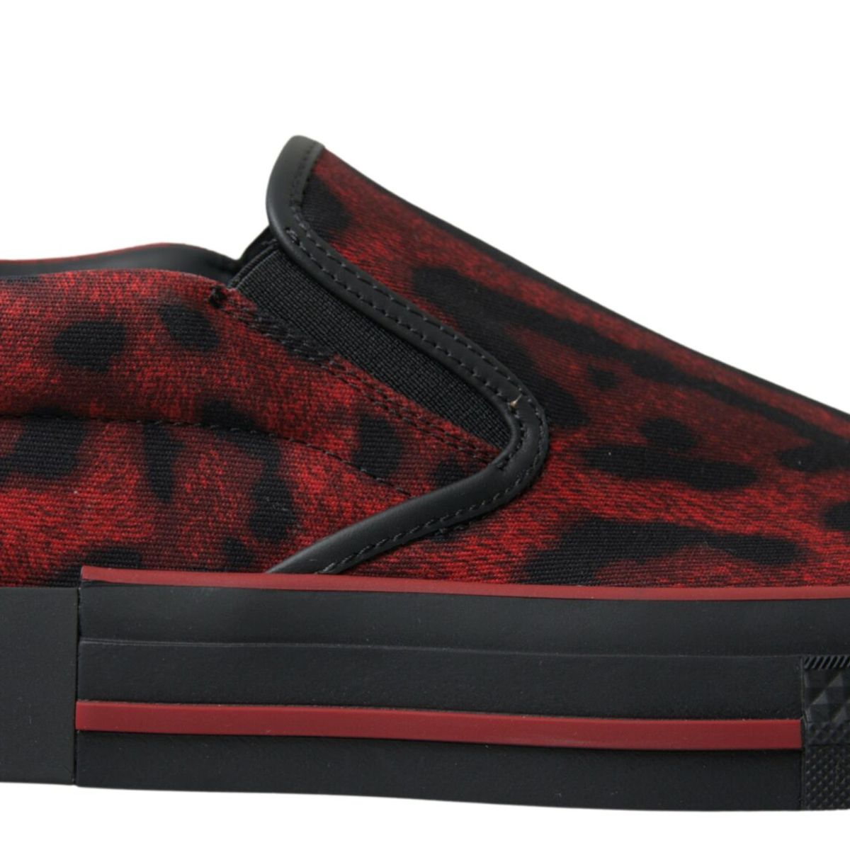 Red Black Leopard Loafers Sneakers Shoes