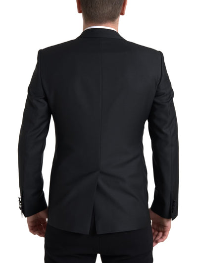 Black Wool Single Breasted MARTINI Blazer