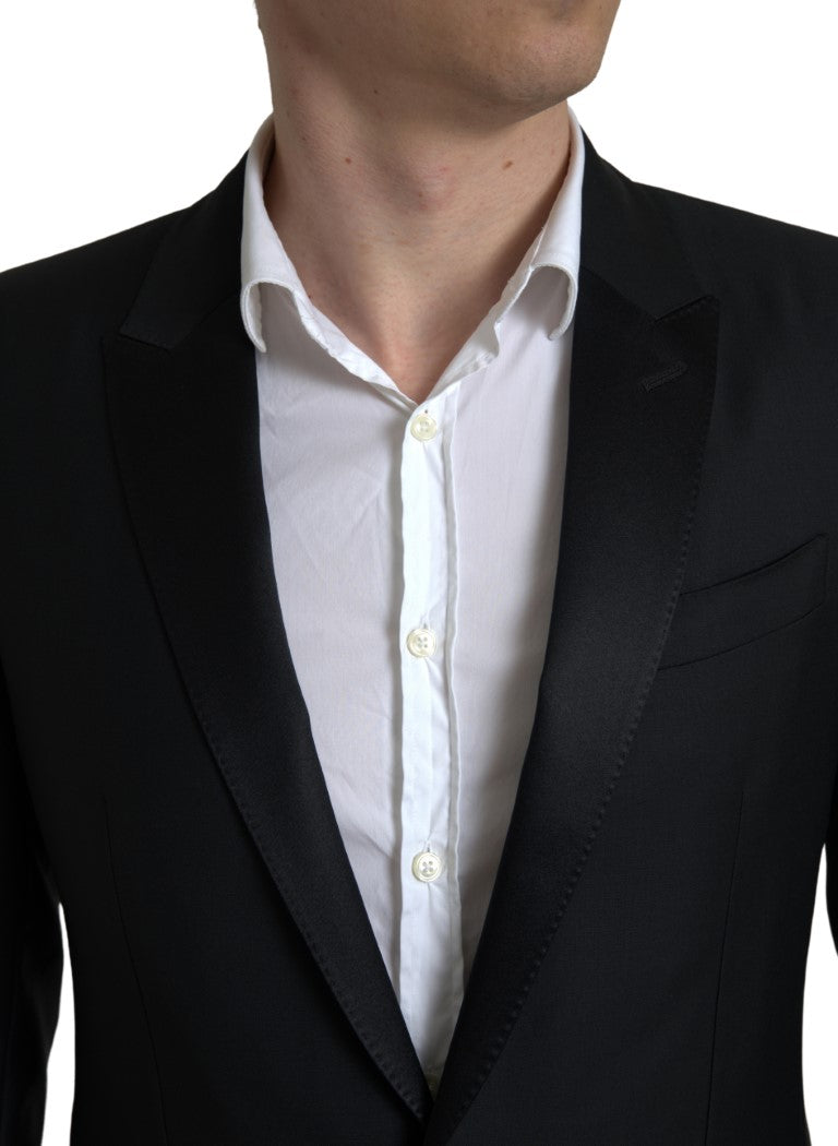 Black Wool Single Breasted MARTINI Blazer