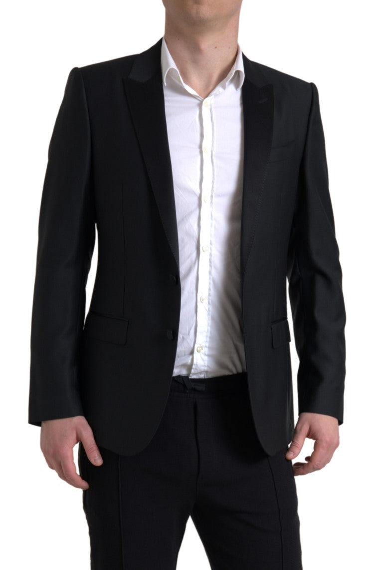 Black Wool Single Breasted MARTINI Blazer