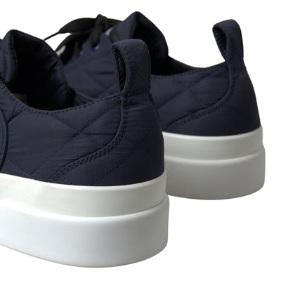 Blue DG Logo Quilted Casual Sneakers Shoes