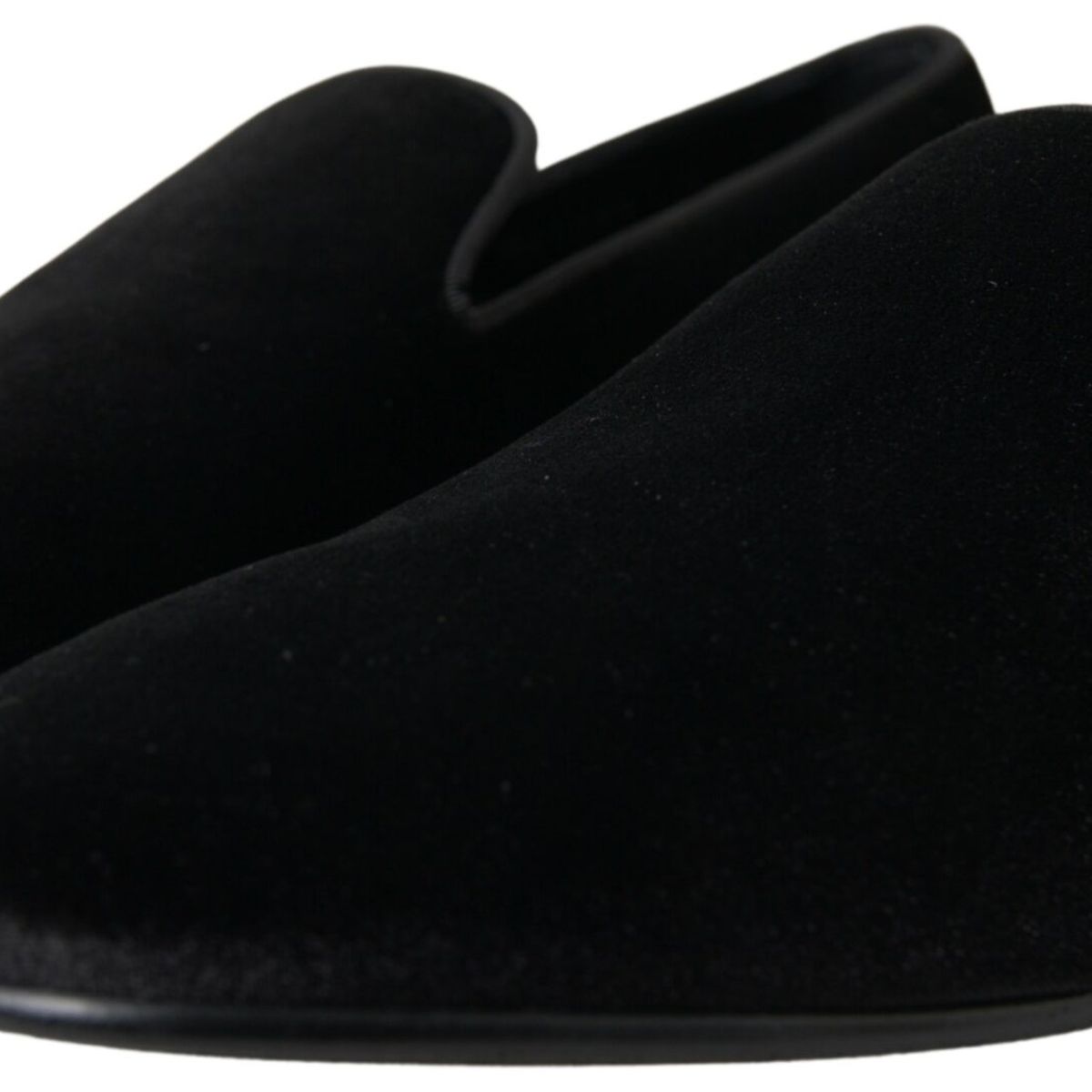 Black Velvet Loafers Formal Shoes