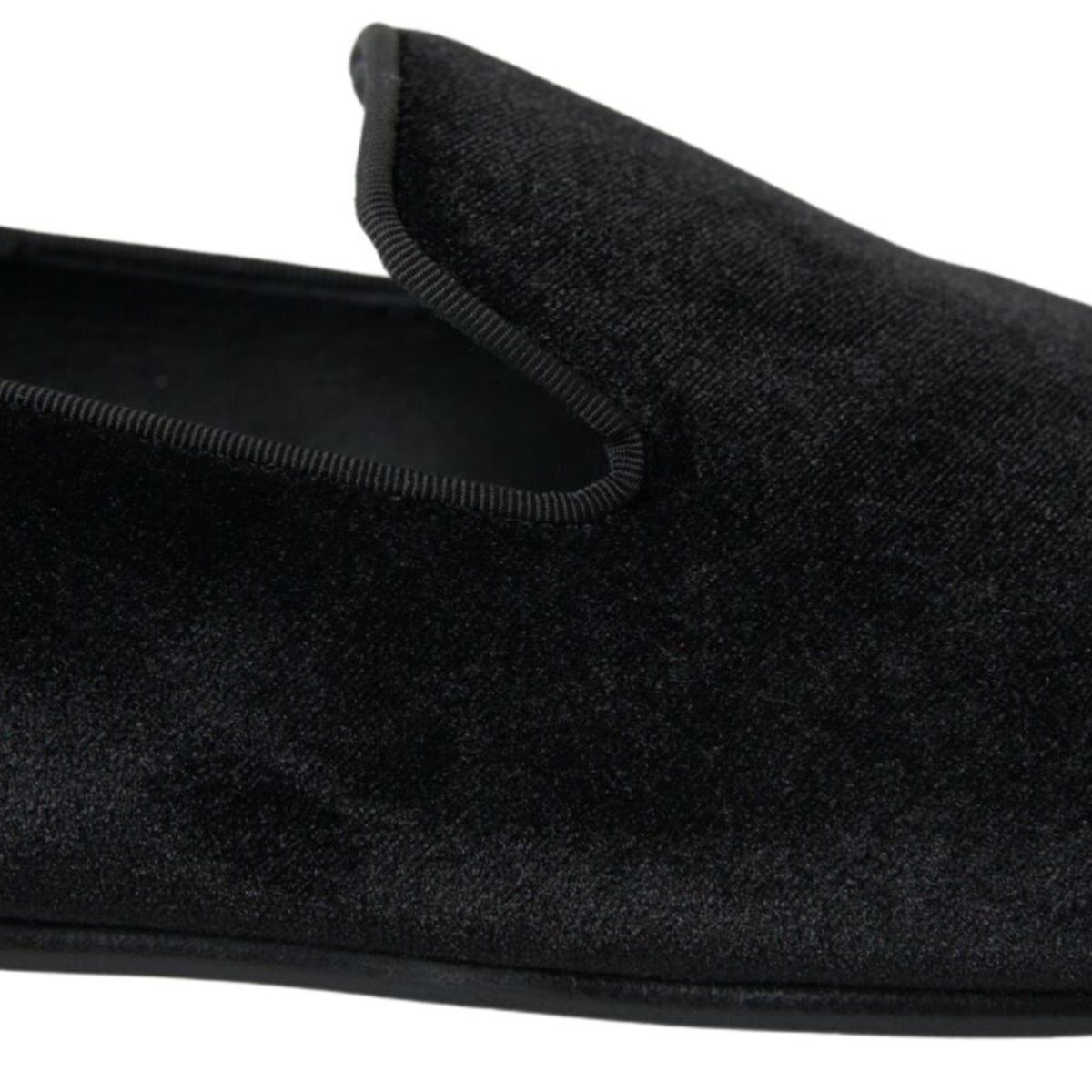 Black Velvet Loafers Formal Shoes