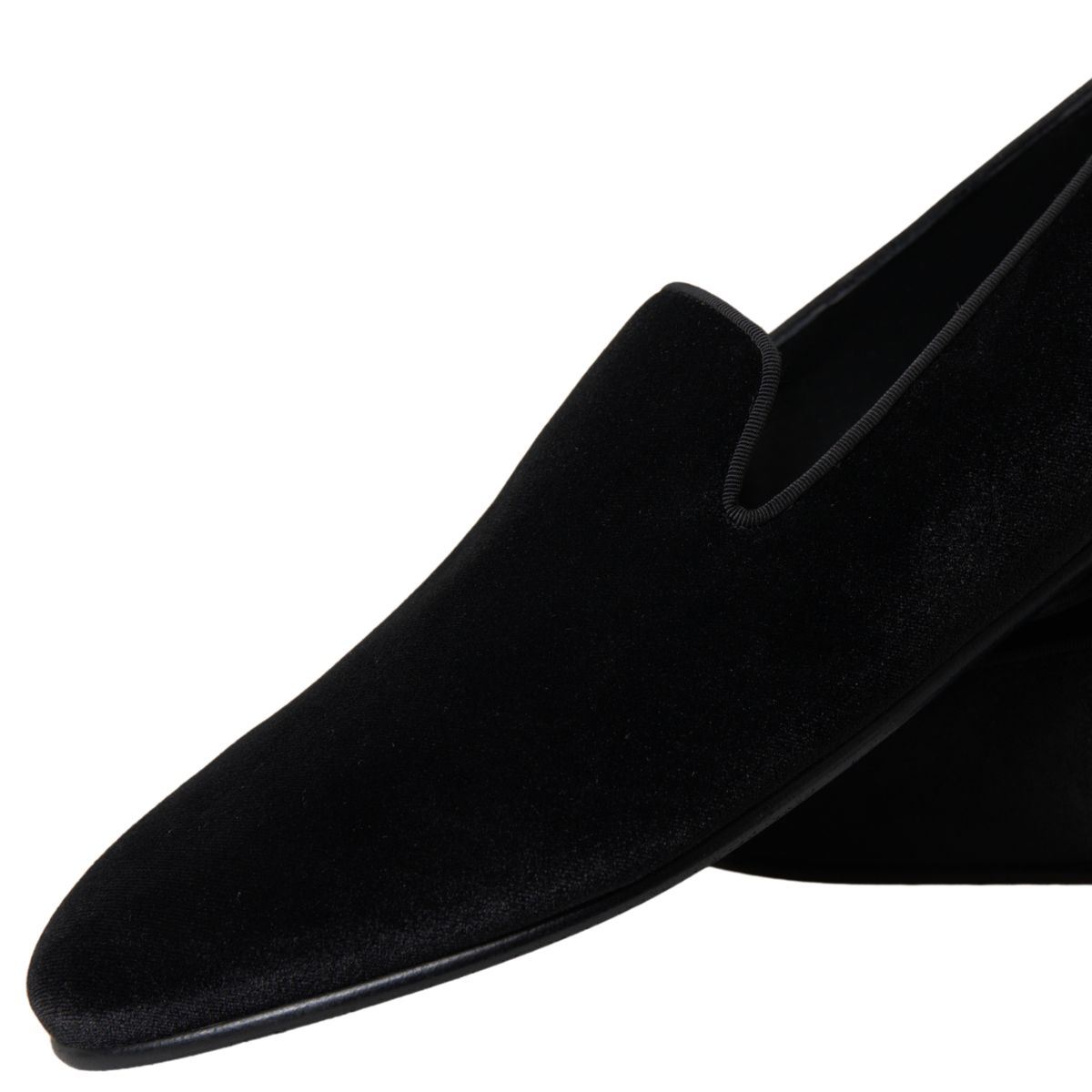 Black Velvet Loafers Formal Shoes