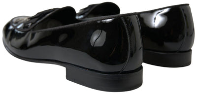 Black Patent Leather Loafers Crown