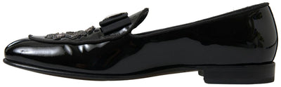 Black Patent Leather Loafers Crown