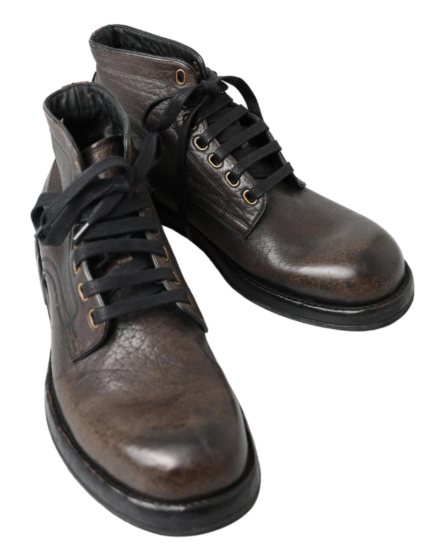 Brown Leather Perugino Men Boots Shoes