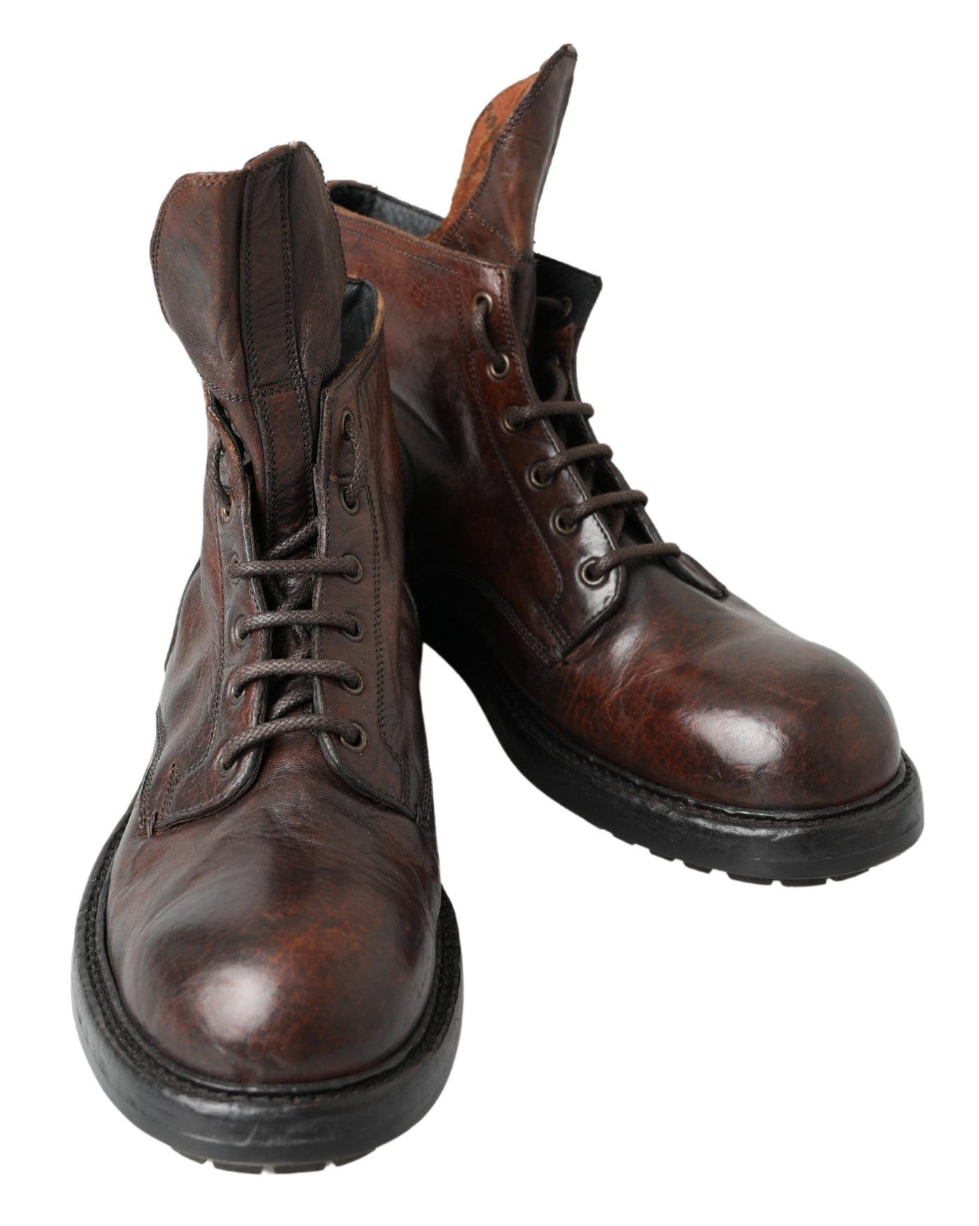 Men Brown Leather Ankle Boots Shoes