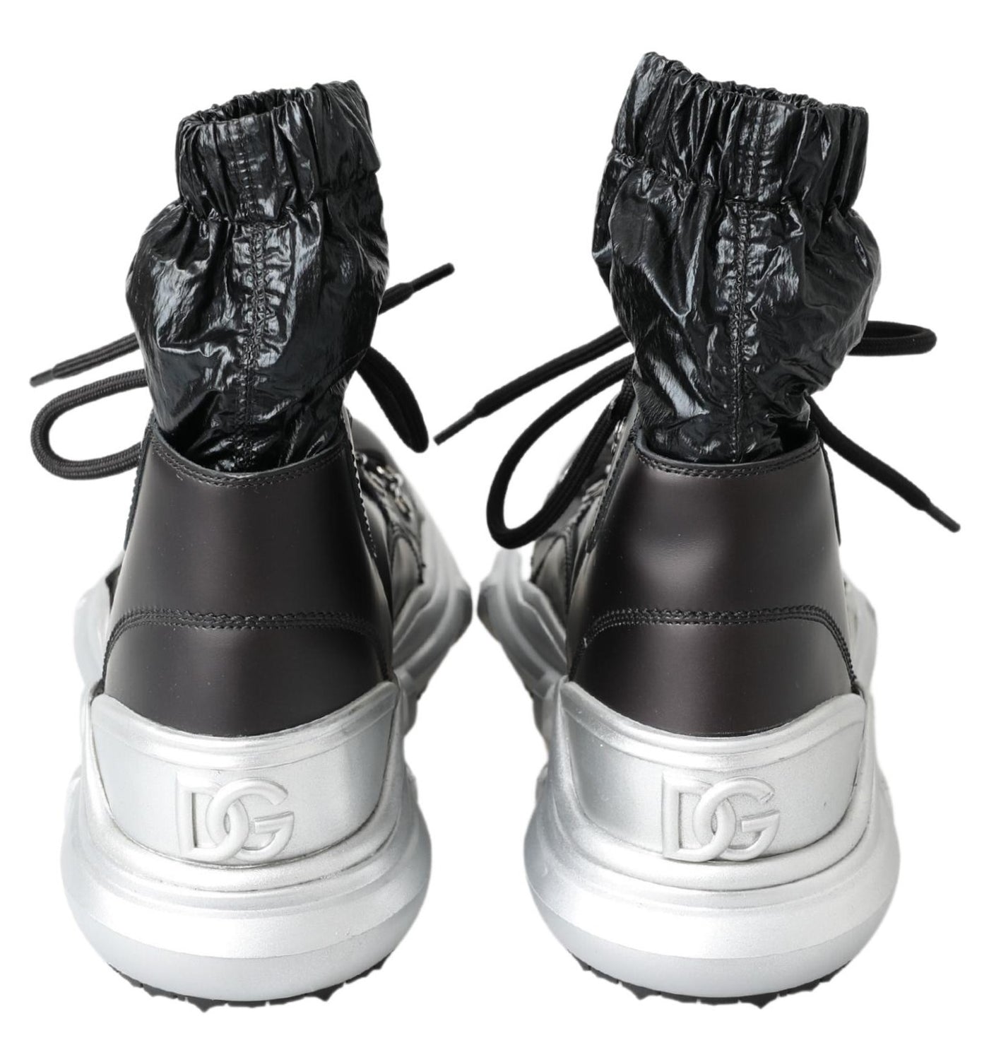 Black Nylon Galileo High Top Sneakers Shoes